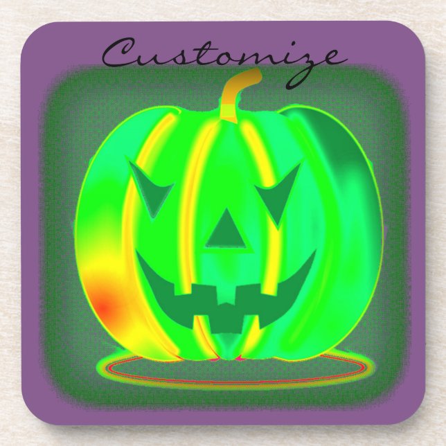 Porta-copo Green Jack o'lantern Halloween Thunder_Cove (Frente)