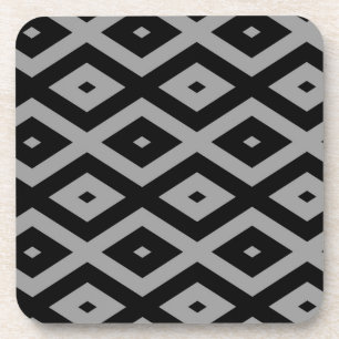 Porta-copo Grey and black diamond pattern