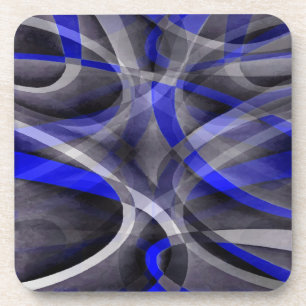 Porta-copo Groovy Royal Blue e Cinza Arrancadas Linha Pa