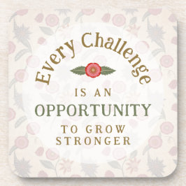 Porta-copo "Grow Stronger" Affirmation