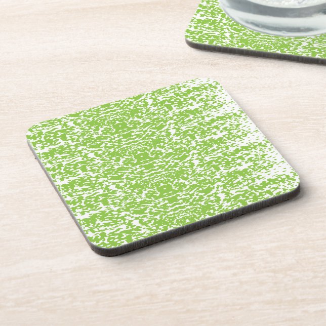 Porta-copo Grunge Lime Green Pattern - Summer Abstract Decor (Left Side)