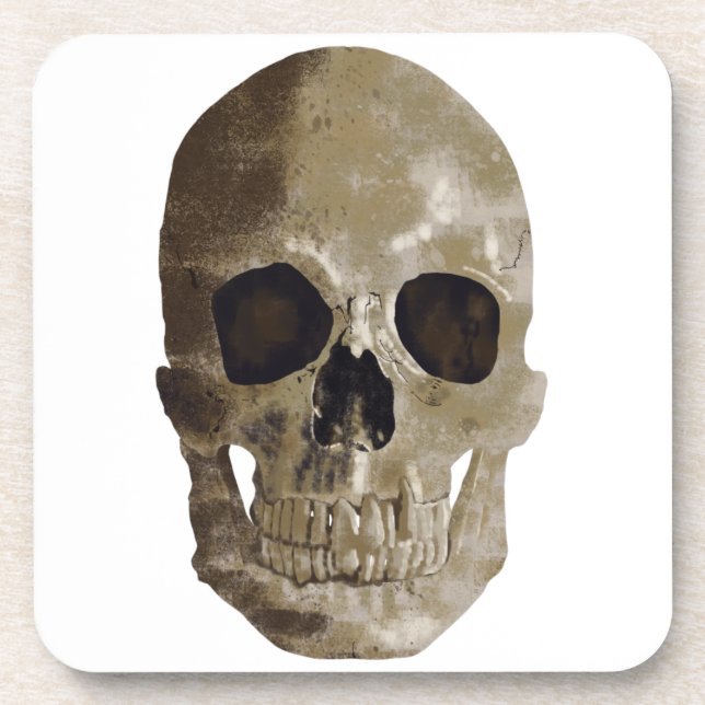 Porta-copo Grungy Skull Halloween (Frente)