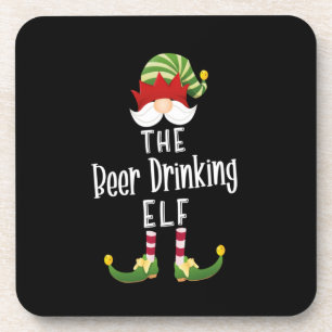 Porta-copo Grupo de Elfos Bebendo Cerveja Natal Aniversário