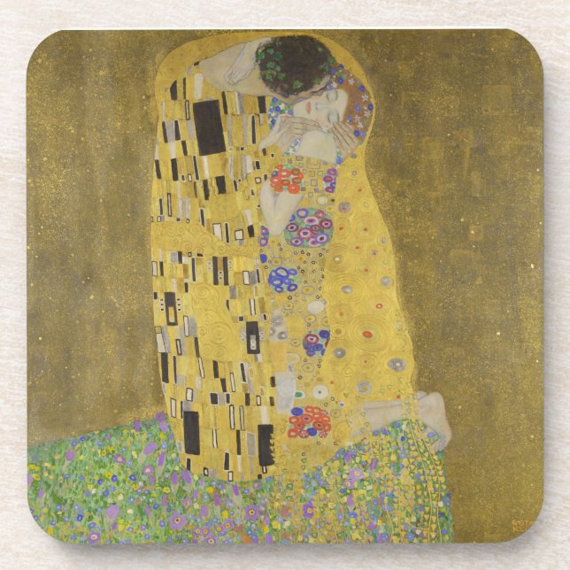 Porta-copo Gustav Klimt "O Beijo" (Frente)