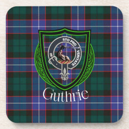 Porta-copo Guthrie Scottish Clan Tartan & Crest