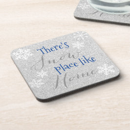 Porta-copo Há SNOW Place Like Home! Floco de neve de inverno