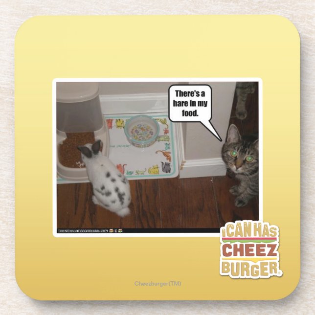 Porta-copo Há uma lebre em meu alimento (Frente)