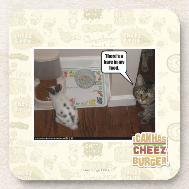 Porta-copo Há uma lebre em meu alimento (Frente)