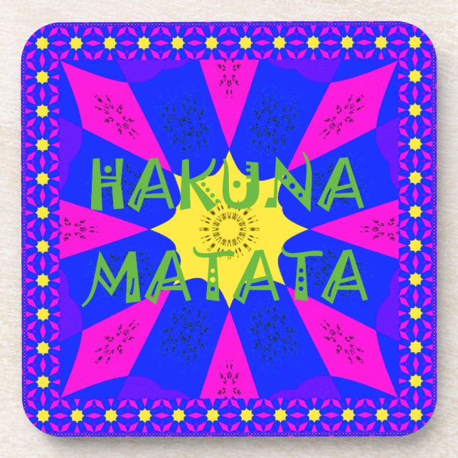 Porta-copo Hakuna Matata Bela Desenho Incrível Cores (Frente)