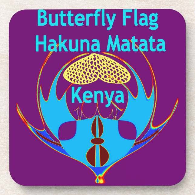 Porta-copo "Hakuna Matata Kenya" Impressão/Gráfico de Arte po (Frente)