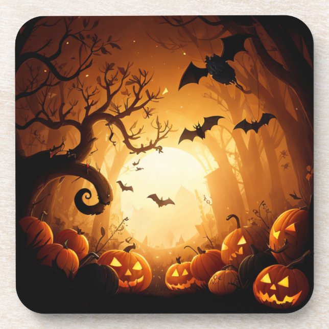 Porta-copo Halloween/Bat/Pumpkin/Fall (Frente)