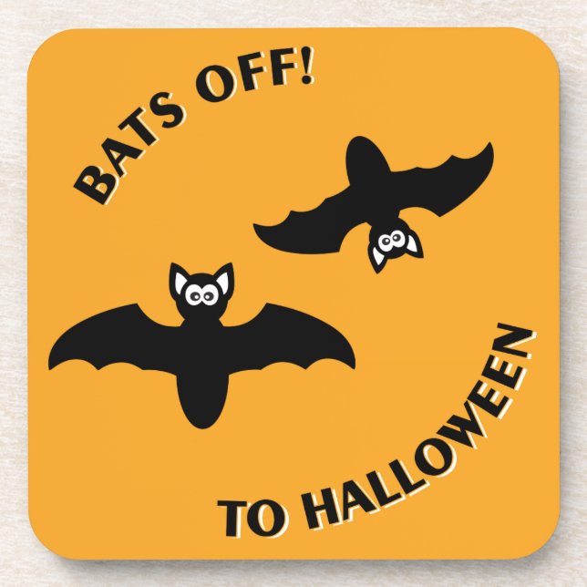 Porta-copo Halloween Bats Orange (Frente)