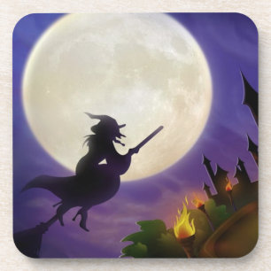 Porta-copo Halloween Bruxa Cheia Lua
