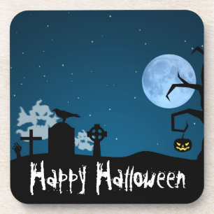 Porta-copo Halloween Fantasmas em Graveyard