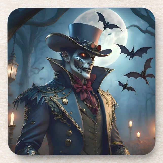 Porta-copo Halloween Steampunk Southern Gothic Zumbi (Frente)