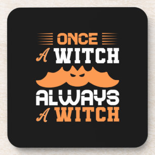 Porta-copo Halloween Uma Bruxa Sempre Um Bruxo Aniversário