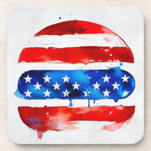 Porta-copo Hamburger América (Pintura Branca No. 2)