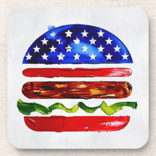 Porta-copo Hamburger América (Pintura Branca No. 5)