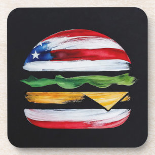 Porta-copo Hamburger América (Pintura Preta Nº 2)
