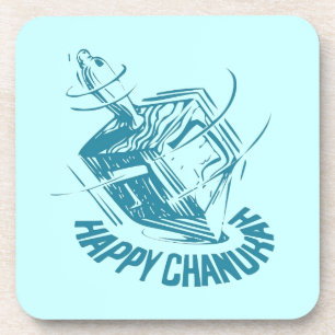 Porta-copo Happy Chanukah Dreidel