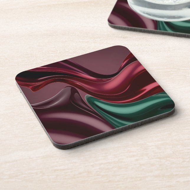 Porta-copo Hard plastic coaster in stylish graphic (Left Side)