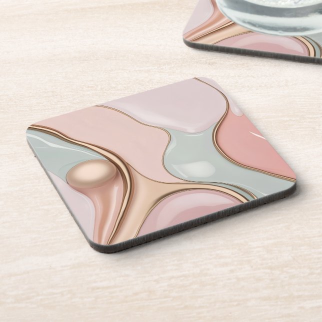 Porta-copo Hard plastic coaster in stylish graphic (Left Side)