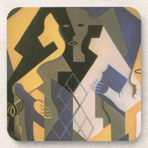 Porta-copo Harlequin numa Mesa de Juan Gris, Vintage Cubism