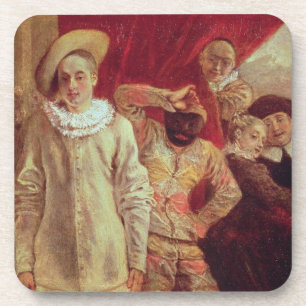 Porta-copo Harlequin, Pierrot e Scapin, atores de COM
