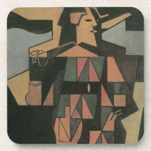 Porta-copo Harlequin por Juan Gris, Vintage Cubism Art