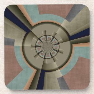 Porta-copo Harmonia de Cores Abstratas Modernas Arte Fractal