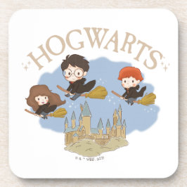 Porta-copo HARRY POTTER™, Hermione & Ron sobrevoam HOGWARTS™
