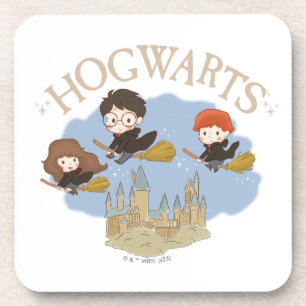 Porta-copo HARRY POTTER™, Hermione & Ron sobrevoam HOGWARTS™