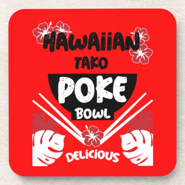 Porta-copo Hawaiian Poke Bowl Tako Poke (Frente)