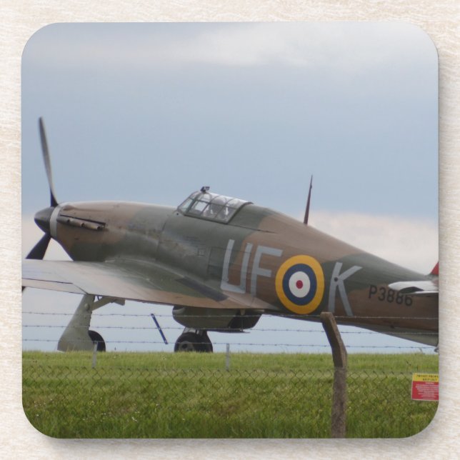 Porta-copo Hawker Hurricane Vista de Três Quartos (Frente)