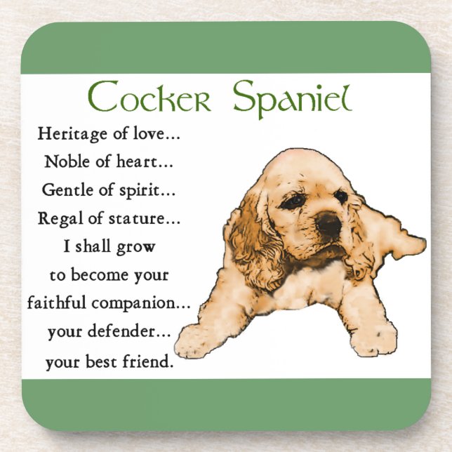 Porta-copo Herança do Amor do Cocker Spaniel (Frente)