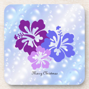 Porta-copo Hibiscus de Natal em Shades de Roxo