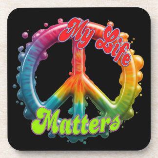 Porta-copo Hippie Amor Paz Vida Importa Personalizado
