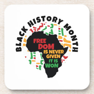 Porta-copo História Negra Mês Liberdade nunca é dada, é