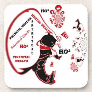 Porta-copo HO³ Black Papais noeis Especiais de Riqueza Xmas a