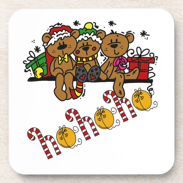 Porta-copo Ho Ho Ho Teddy Bears (Frente)
