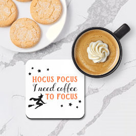 Porta-copo Hocus Pocus Modern Orange and Black Halloween