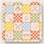 Porta-copo HOGWARTS™ QUIDDITCH™ Team Checker Pattern<br><div class="desc">Celebrate the magic of the wizarding world with this charming checkered icon pattern design. Featuring a playful patchwork of house-inspired colors, broomsticks, magical balls, crests, and other wizarding symbols, this all-over print blends classic charm with whimsical detail. The alternating checkerboard layout gives the design a cozy, quilt-like feel, while the...</div>