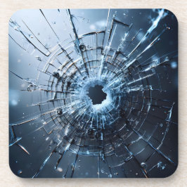 Porta-copo hole in glass, cracks