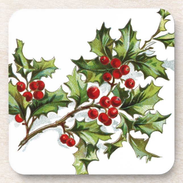 Porta-copo Holly Berries 001 (Frente)