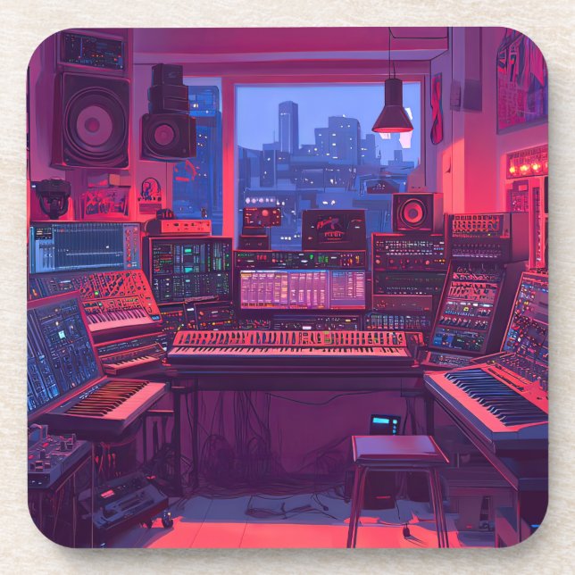 Porta-copo Home Music Studio (Frente)