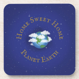 Porta-copo "Home Sweet Home Planet Earth" Astronomia Whimsica