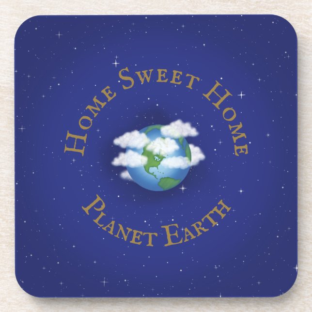 Porta-copo "Home Sweet Home Planet Earth" Astronomia Whimsica (Frente)