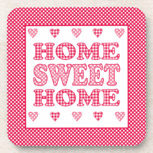 Porta-copo Home Sweet Home Porta copos, Red and White Mix'n'M