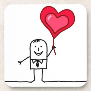 Porta-copo Homem & coração