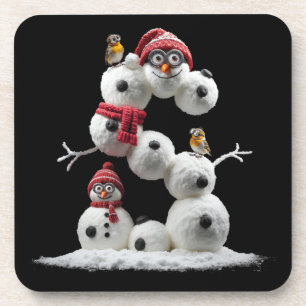 Porta-copo Homem-Neve em forma de S